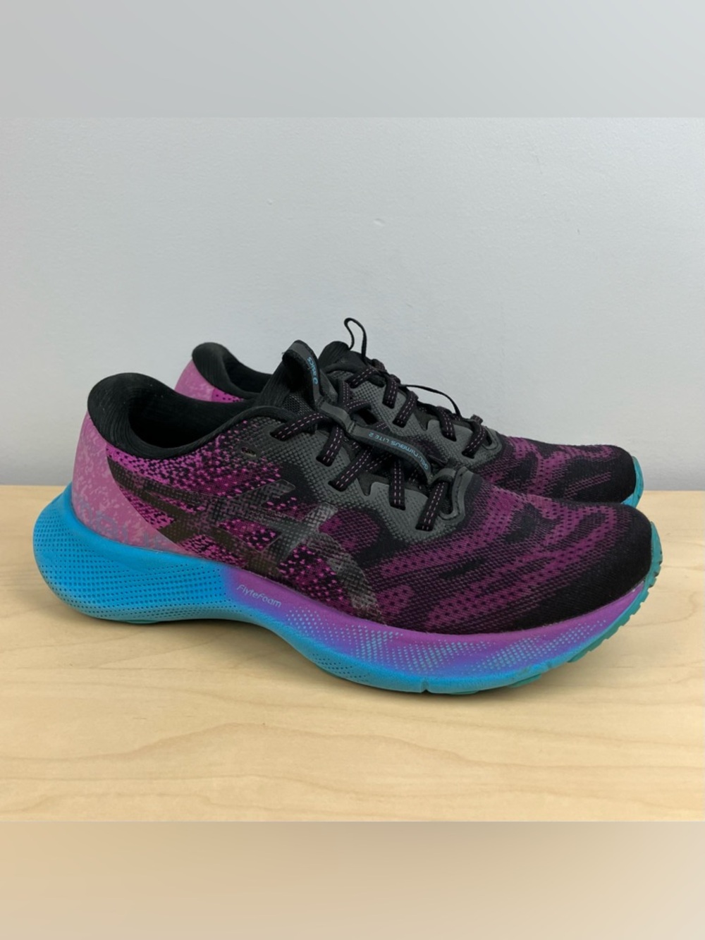 Asics Women’s Size 8.5 Gel Nimbus Lite 2 Purple Blue Black Athletic Running Shoe